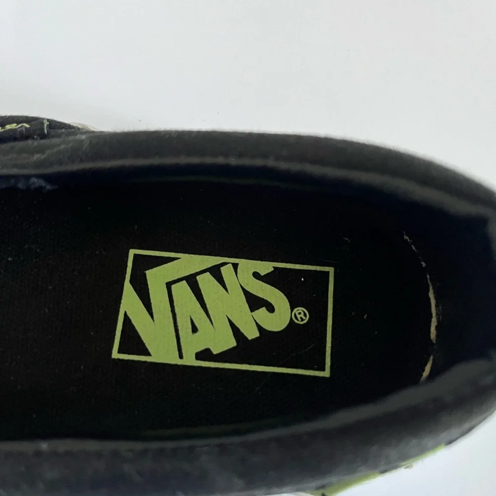 Vans Classic Slip-On Glow Checkerboard Black/Green - Picture 9 of 16